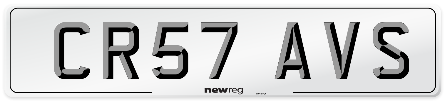 CR57 AVS Number Plate from New Reg